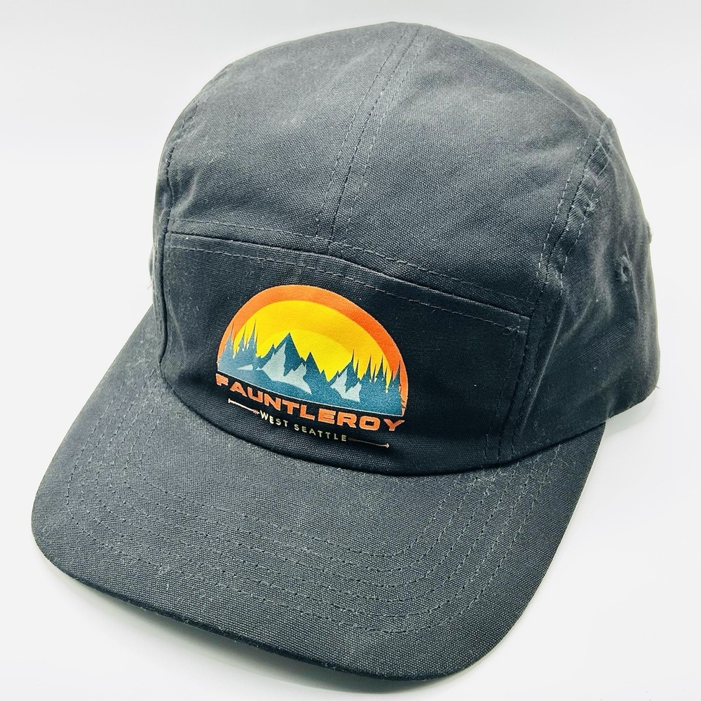 Fauntleroy West Seattle Mountains Sunset 5-Panel Hat Cap Adjustable Strapback